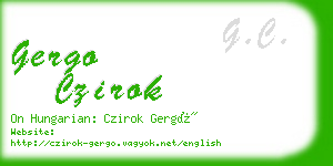 gergo czirok business card